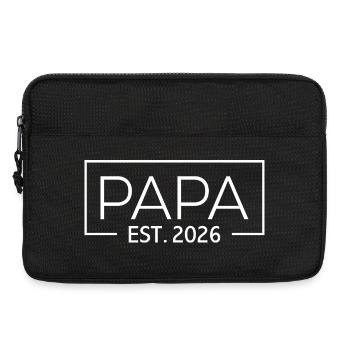 Papa est. 2026 Vater 2026 Erstes Mal Papa 2026 - Laptoptasche 13" - Schwarz - Vorne