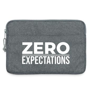 Zéro attente – Déclaration minimale - Sacoche pour ordinateur portable 13 pouces - gris chiné - Devant