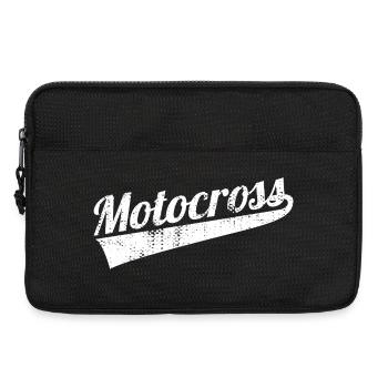 Motocross rétro - Sacoche pour ordinateur portable 13 pouces - noir - Devant