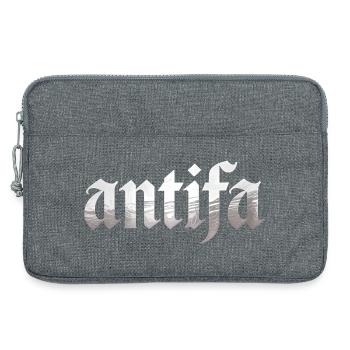 Antifa - Produits dérivés antifascistes - Sacoche pour ordinateur portable 13 pouces - gris chiné - Devant