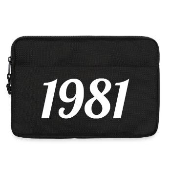 1981 Vintage 1981 Anniversaire Rétro 1981 Cadeau - Sacoche pour ordinateur portable 13 pouces - noir - Devant