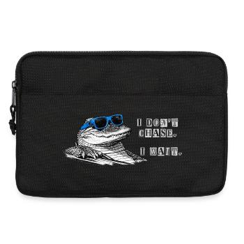 Don't Chase. Wait. – Cool Alligator Meme - Laptop bag 13" - black - Front