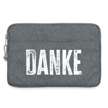 Thank You Lettering – Minimalist Text Design - Laptop bag 13" - heather grey - Front