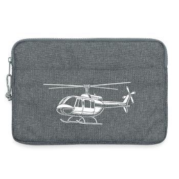 Hubschrauber Design für echte Helikopter Fans - Laptoptasche 13" - Grau meliert - Vorne