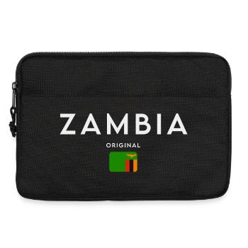 Zambian pride, minimalist sleek design - Laptop bag 13" - black - Front