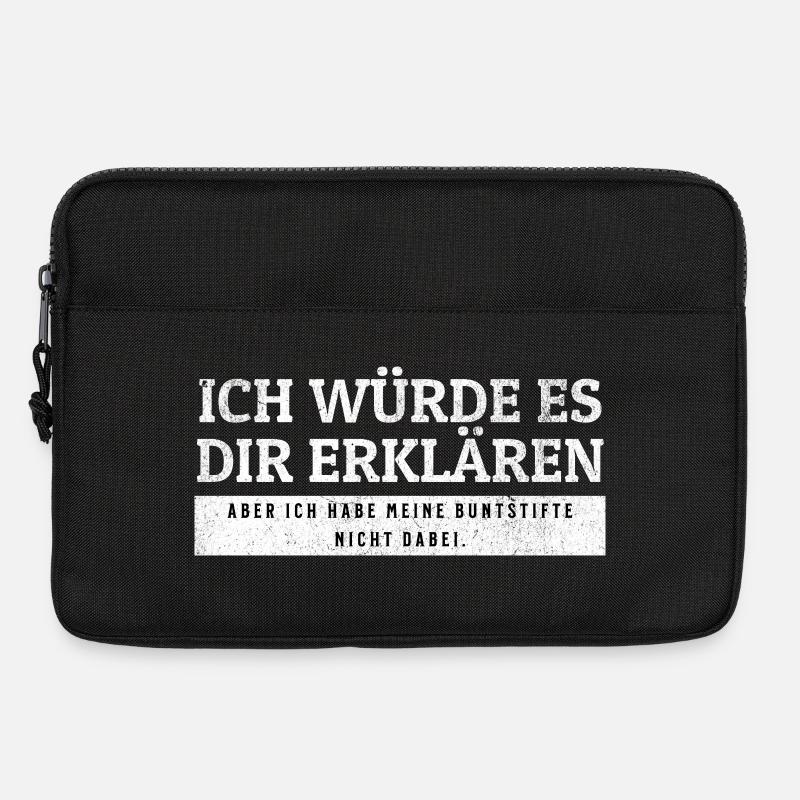SARKASMUS - Keine Erklärung ohne Buntstifte - Laptoptasche 13" - Schwarz