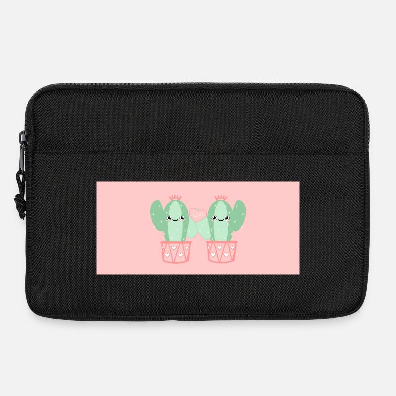 Kaktus Herzfreunde - Laptoptasche 13" - Schwarz