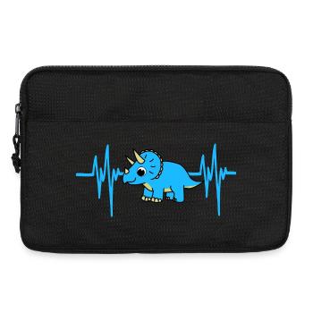 Battement de cœur Dino - Sacoche pour ordinateur portable 13 pouces - noir - Devant