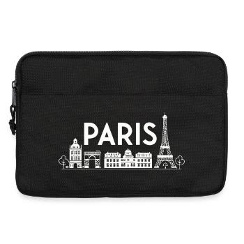 Silhouette Paris Ville Lumière - Sacoche pour ordinateur portable 13 pouces - noir - Devant