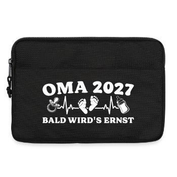 Oma 2027 Bald wird's ernst Schwangerschaft - Laptoptasche 13" - Schwarz - Vorne