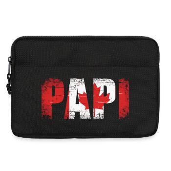 Papi Kanada Flagge Vintage Papa - Laptoptasche 13" - Schwarz - Vorne