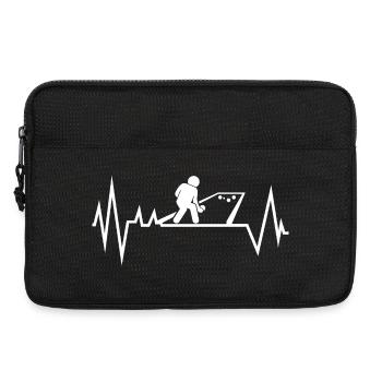 Boccia Heartbeat Design Bouler Petanque Heart Rate - Laptop bag 13" - black - Front