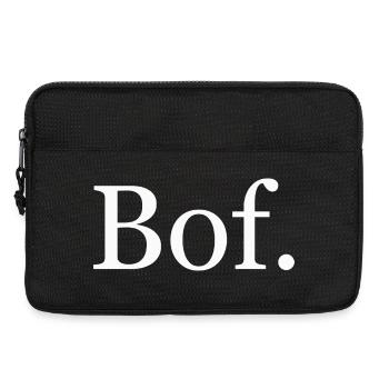 Bof. Humour minimaliste français - clair - Sacoche pour ordinateur portable 13 pouces - noir - Devant