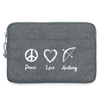Peace Love Archery - Laptoptasche 13" - Grau meliert - Vorne