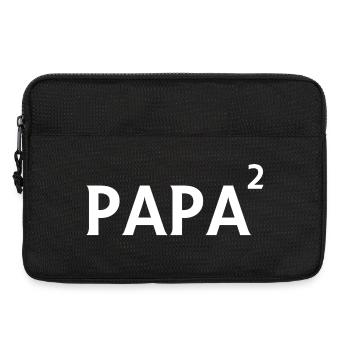dad father twins child - Laptop bag 13" - black - Front