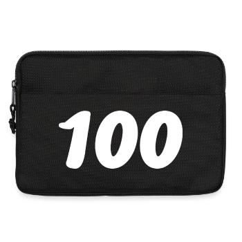 100. 100 YEARS. 100th ANNIVERSARY. BIRTHDAY 100 - Laptop bag 13" - black - Front