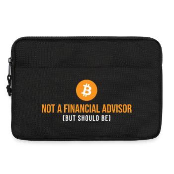 Not Financial Advisor Crypto Bitcoin Sarcasm - Laptop bag 13" - black - Front
