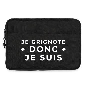 Ich snacke, also bin ich – Gourmet-Humor - Laptoptasche 13" - Schwarz - Vorne