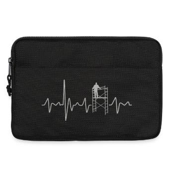 Gerüstbauer Heartbeat Retro Gerüst für Handwerker - Laptoptasche 13" - Schwarz - Vorne