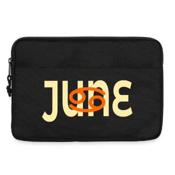 Birthday June - Zodiac Sign Cancer - Laptop bag 13" - black - Front