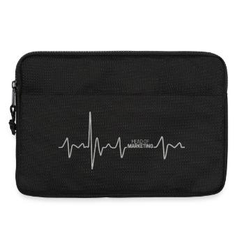 Head of Marketing Herzschlag Retro Marketingleiter - Laptoptasche 13" - Schwarz - Vorne
