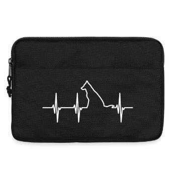 Ligne d’ECG pour chiens - Sacoche pour ordinateur portable 13 pouces - noir - Devant