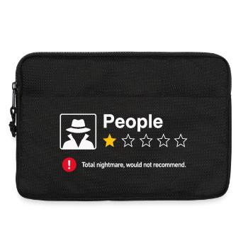 Menschen 1 Stern Bewertung Lustiges Sarkasmus - Laptoptasche 13" - Schwarz - Vorne