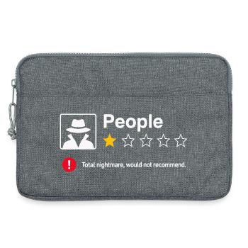 Critique 1 étoile de People Sarcasme drôle - Sacoche pour ordinateur portable 13 pouces - gris chiné - Devant