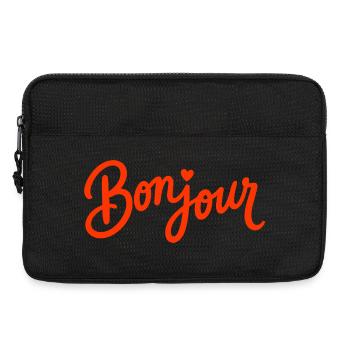 Bonjour with Love Heart in French France - Laptoptasche 13" - Schwarz - Vorne