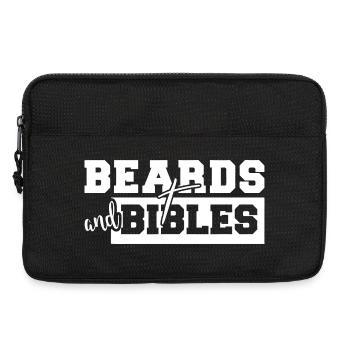 Barbe et Bible Emblème de la Croix - Sacoche pour ordinateur portable 13 pouces - noir - Devant