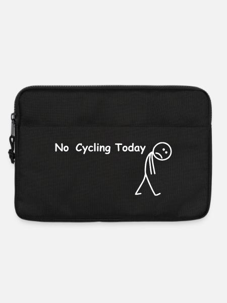 Heute kein Radfahren lustiger Radfahrer - Laptoptasche 13" - Schwarz