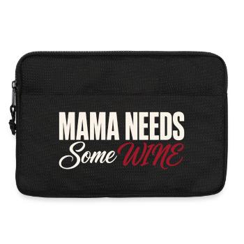 Mama braucht Wein - Lustiges Wein T-Shirt - Laptoptasche 13" - Schwarz - Vorne