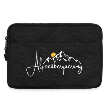 Alpen Überquerung - Wandern - Laptoptasche 13" - Schwarz - Vorne