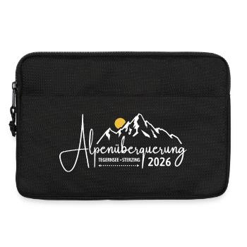 Alpenüberquerung 2026 Tegernsee Sterzing Wandern - Laptoptasche 13" - Schwarz - Vorne
