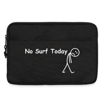 Pas de surf aujourd’hui – surfeur drôle - Sacoche pour ordinateur portable 13 pouces - noir - Devant