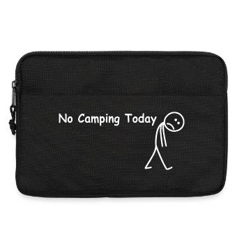 Pas de camping aujourd’hui – campeur drôle - Sacoche pour ordinateur portable 13 pouces - noir - Devant