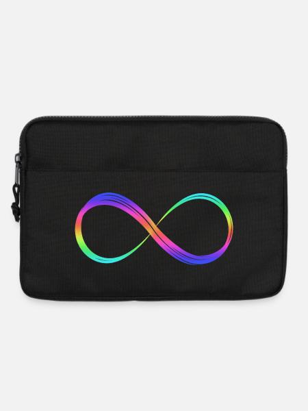 Infinity Rainbow Pride LGBTQ+ Statement - Laptoptasche 13" - Schwarz