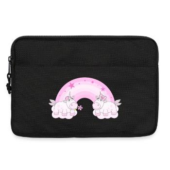 Licornes sur les nuages enamoured l'arc en ciel - Sacoche pour ordinateur portable 13 pouces - noir - Devant