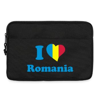 I love Romania - J'aime la Roumanie - Sacoche pour ordinateur portable 13 pouces - noir - Devant