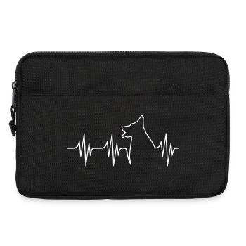 Chemise de coeur de berger allemand - Sacoche pour ordinateur portable 13 pouces - noir - Devant