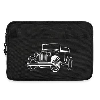 Vintage Car Icon Illustration Old Cars Graphic - Sacoche pour ordinateur portable 13 pouces - noir - Devant