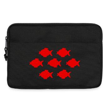 Fisch T-shirt Fisch Shirt Fisch angeln - Laptoptasche 13" - Schwarz - Vorne