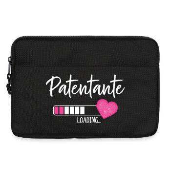 Patentante Loading Herz Patin Patenkind Mädchen - Laptoptasche 13" - Schwarz - Vorne
