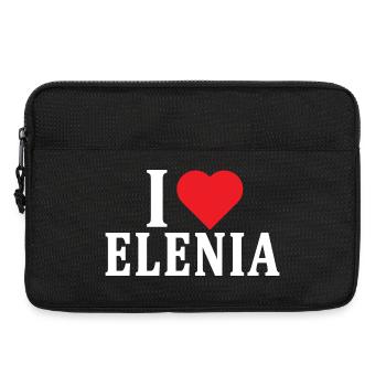 T-Shirt I love elenia T-Shirt Geschenkidee - Laptoptasche 13" - Schwarz - Vorne