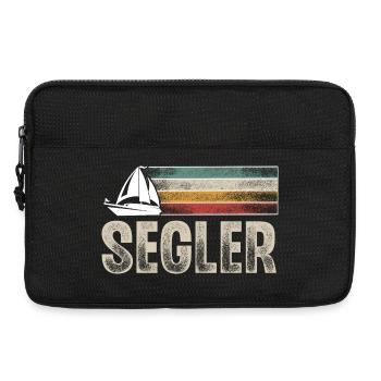 Segeln Segler Segelboot Retro Vintage - Laptoptasche 13" - Schwarz - Vorne