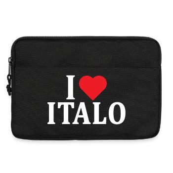 Name T-Shirt I love Italo T-Shirt Geschenkidee - Laptoptasche 13" - Schwarz - Vorne