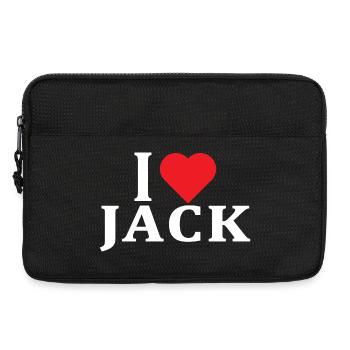 name t-shirt I love Jack t-shirt gift idea - Laptop bag 13" - black - Front