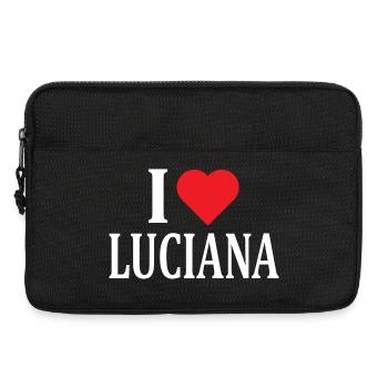 T-Shirt I love Luciana T-Shirt Geschenkidee - Laptoptasche 13" - Schwarz - Vorne