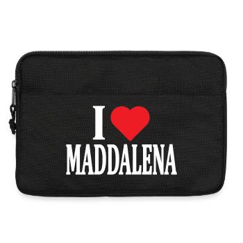 T-Shirt I love Maddalena T-Shirt Geschenkidee - Laptoptasche 13" - Schwarz - Vorne