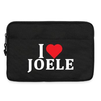 nom t-shirt J’aime Joele t-shirt idée cadeau - Sacoche pour ordinateur portable 13 pouces - noir - Devant